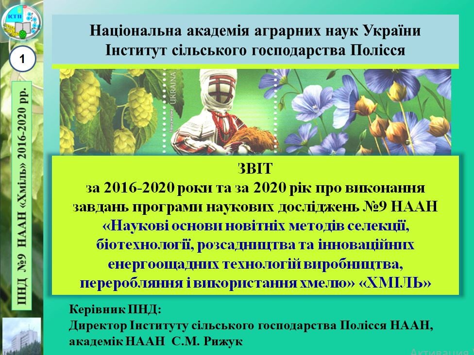 Науковцями Інституту сільського господарства Полісся розроблено проєкт Стратегії та Концепцію розвитку галузі хмелярства в Україні на 2021-2025 роки